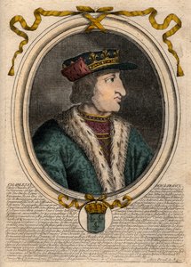 Portrait of Charles VI (1368-1422), King of France. by de Larmessin