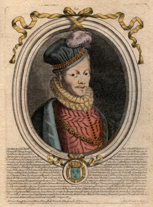 Portrait of King Louis XII (1462-1515) - Portrait of Louis XII of France (1462-1515), King of France - engraving from 