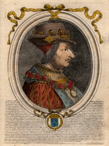 Portrait of Louis XI (1423-1483), King of France - Portrait of Louis XI of France (1423-1483), King of France - engraving from 