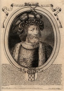 Portrait of Philip I (1060 - 1108), King of France - Philip I (1053-1108) King of France - engraving from 