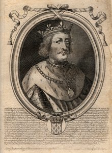 Portrait of Philippe VI of Valois (1294-1350), King of France - Philip VI of Valois (1293-1350) King of France - Engraving from 