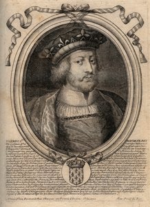 Portrait of Thierry III (ca. 657-691), King of the Franks of Neustria (673-675) and King of all the Franks (679-691) - Theuderic III (Theuderich, Theoderic, Theodoric), King of Neustria (673-675) and King of all the Franks (679-691) by de Larmessin