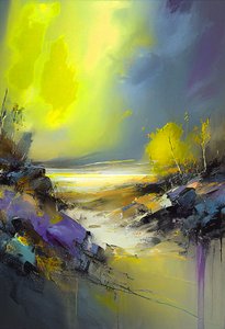 Abstract Landscape Painting, Wall Art Prints by F. Abderrahim