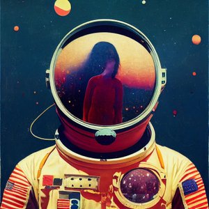 Abstract Astronaut in Space