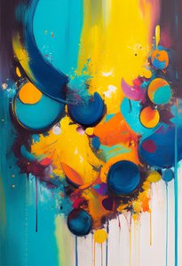 Abstract Composition with Vibrant Colors