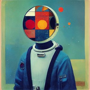 Abstract Painting of a Russian Astronaut