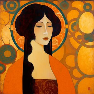 Abstract Portrait of an Attractive Asian Woman