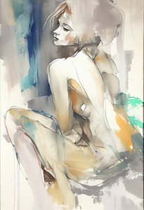 Beautiful Woman Sitting