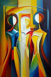 Modern Abstract Women Silhouette