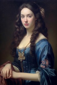 Portrait of a beautiful female supermodel (18th Century)