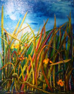 Wild Iris Water Snake by jocasta shakespeare