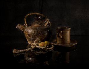 Earthy Teapot Still Life