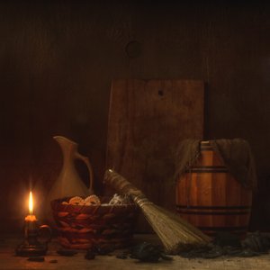 Rustic Candle Still Life by magnola