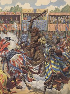 A hirsute giant suddenly interrupted the tournament by pseudonym for Onfray de Breville Jacques Job