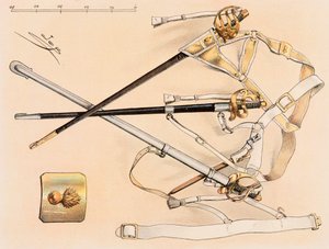 Outfit of French troops at all times: Cavalry Sabre by pseudonym for Onfray de Breville Jacques Job