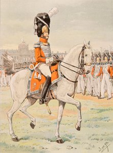 Outfit of French troops at all times: Swiss Royal Guard Officer by pseudonym for Onfray de Breville Jacques Job