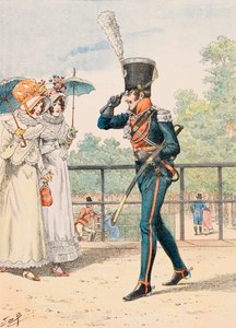 Outfit of French Troops at All Times: Hunter of the Duke of Berry by pseudonym for Onfray de Breville Jacques Job