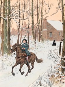 Young George Washington Leaving the Family Home in 1740 by pseudonym for Onfray de Breville Jacques Job