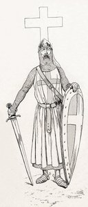 Knight of Louis IX in Crusade Costume by pseudonym for Onfray de Breville Jacques Job