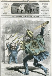 The game of knives, Adolphe Thiers (1797-1877), French historian and statesman. Cover in 