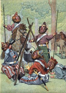 Scene of the history of France in toys: After the episode of Russia