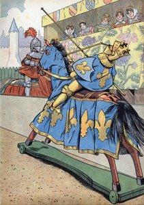 Scene of the history of France in toys: The death of the King of France Henry II. On the day of the wedding of his daughter Elisabeth with Philip II of Spain, June 30 by pseudonym for Onfray de Breville Jacques Job