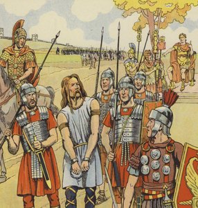 Vercingetorix Surrenders to Julius Caesar, 52 BC by pseudonym for Onfray de Breville Jacques Job