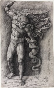 Faun Attacking a Snake by school of Andrea Mantegna