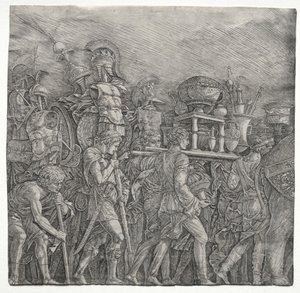 The Triumphs of Caesar: The Corselet Bearers by school of Andrea Mantegna