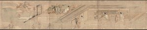 Narrative Picture Scroll about Love Romance of Courtier and Girl at Sumiyoshi by Unknown artist