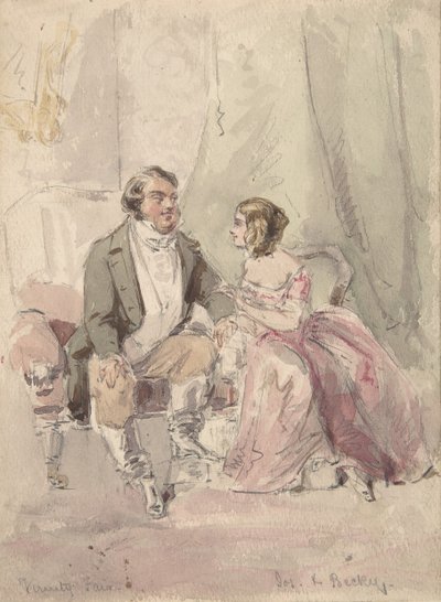 Scene from Vanity Fair: Jos and Becky by Jerry Barret