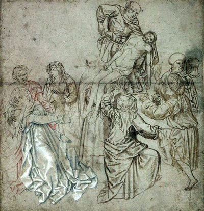 Centre panel of a lost triptych by Campin, possibly drawn by Vranck van der Stock by Master of Flémalle
