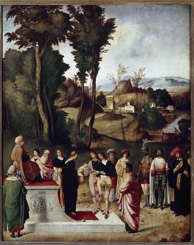 Moses Child Subjected to the Test of Fire and Gold by Pharaoh (detail) by Giorgione