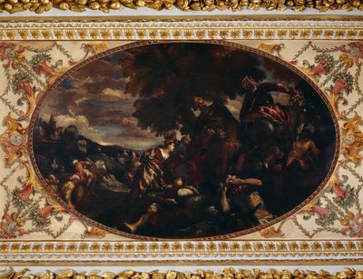 Defence of Scutari, Gallery ceiling, Chiswick House, London by (1528 88) (after) Veronese