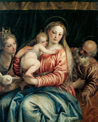 Madonna and Child, St Peter and St Agnes by (1528 88) Veronese