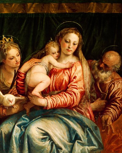 Madonna and Child, Saint and St Peter by (1528 88) Veronese