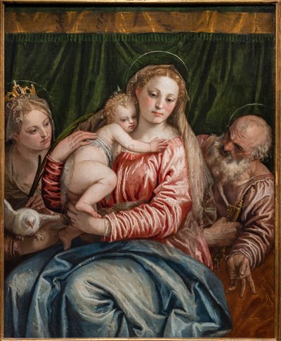 Madonna and Infant Jesus between St. Catherine of Alexandria and Peter (detail) by (1528 88) Veronese