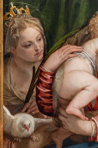 Madonna and Infant Jesus between St. Catherine of Alexandria and Peter (detail) by (1528 88) Veronese