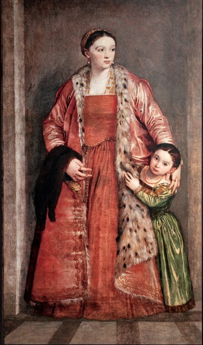 Portrait of Livia Porto Thiene and Her Daughter Deidamia by (1528 88) Veronese