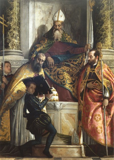 Saint Anthony the Abbot between St Cornelius and St Cyprian by Veronese