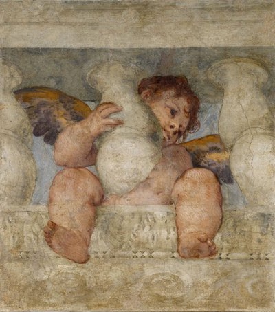 Angel Seated on a Balustrade by Veronese