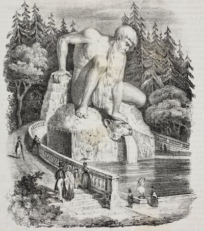 Colossus of Apennines in Park of Villa Demidoff, Vaglia, Tuscany, Italy by Giambologna