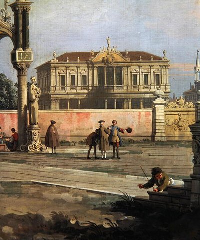 Detail of a Town House and a Public Square (detail) by Canaletto