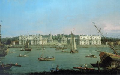 Greenwich Hospital, Seen from the North Bank of the Thames, c.1752 by (1697 1768) Canaletto