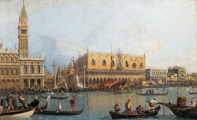 Painted view of Ducal Palace in Venice by (1697 1768) Canaletto