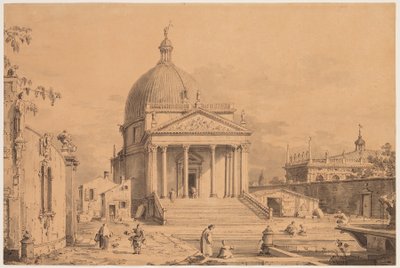 Veduta Ideata with San Simone Piccolo by Canaletto