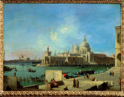 View of the Salute from the Entrance of the Grand Canal by (1697-1768) Canaletto