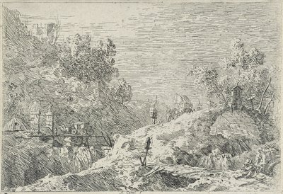 Landscapes with Five Bridges, no date by Canaletto
