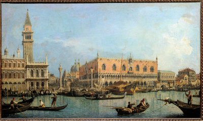 The Molo from the basin of San Marco, Venice by Canaletto