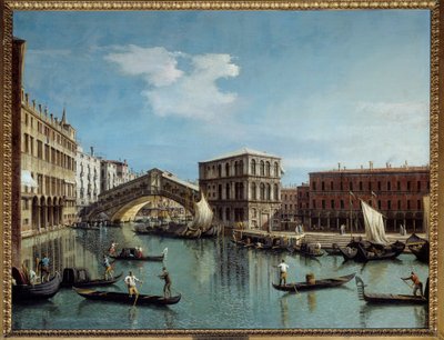 The Rialto Bridge in Venice by Canaletto